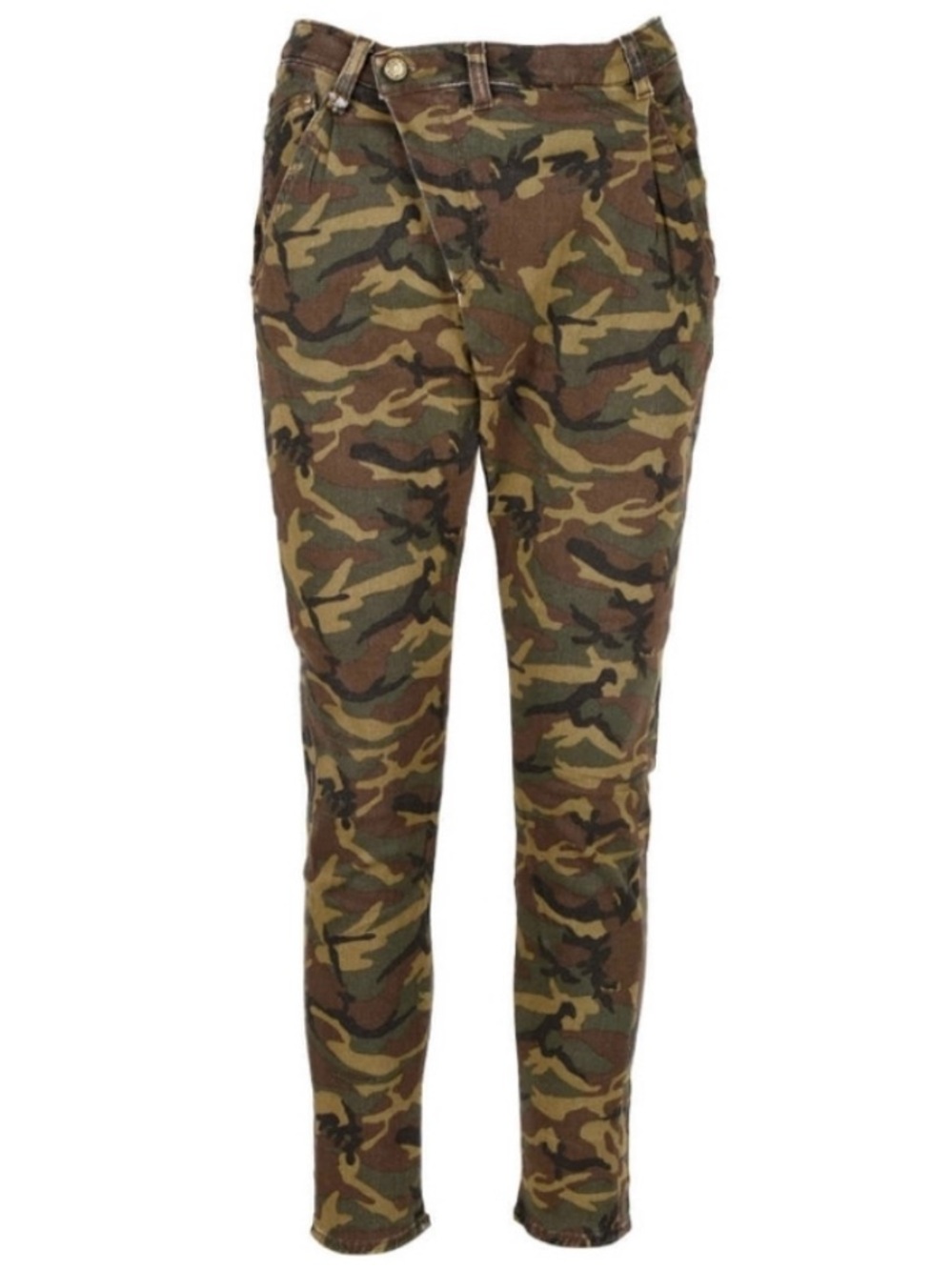 R13 sz 25 CAMO X-OVER Camouflage Skinny Jeans in Brown and Olive Tones - Picture 5 of 8